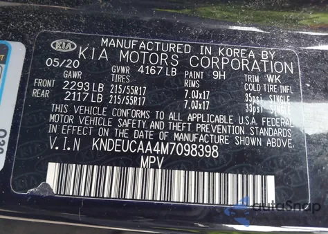 2021 Kia Seltos S из США, поврежденный, VIN KNDEUCAA4M7098398